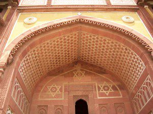 Architectural Detail at The Red Fort, Agra, India