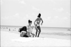 Cuban Girls on the Caribbean Beach, Cuba