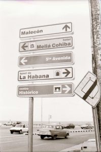 Road Sign, Havana, Cuba