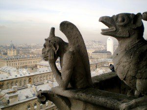 Gargoyle atop Notre Dame Cathedral No. 4, Paris