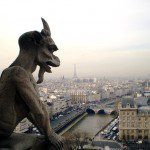 Gargoyle atop Notre Dame Cathedral No. 2, Paris