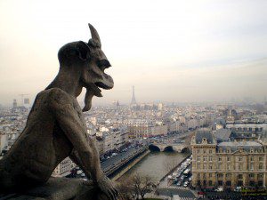 Gargoyle atop Notre Dame Cathedral No. 2, Paris