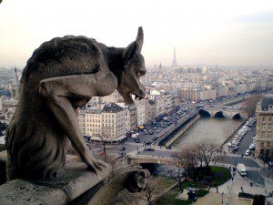 Gargoyle atop Notre Dame Cathedral, Paris