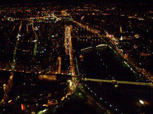 Paris at Night, Seen atop Eiffel Tower
